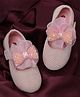 Mine Sole Stones Embellished Bow Designed Mary Jane Ballerinas - Pink