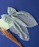 Ribbon Candy Beads Embellished Bow Designed Alligator Hair Clip - Sea Green