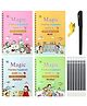 SUPER TOY Magic Practice Copybook Set for Kids Reusable Tracing Books for Alphabet, Numbers, Math, and Drawing
