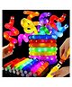 SUPER TOY 6 Light Up Pop Tubes Glow Stick in The Dark Party Favors Stretchy Pipe Toy for Kids & Adults