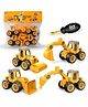 SUPER TOY Take Apart Construction Trucks Toys for 2 3 4 5 Year Old Boys DIY Excavator, Bulldozer, Ground Drill, Road Roller Stem Educational Assembly Birthday Gift - Yellow