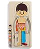 Bonfino Wooden Human Body 3D 5 Layer Matching Puzzle| Montessori Educational Toy| for Kids Age 3+ Years| Durable Non-Toxic Wood| Gifting Option| Human Anatomy & Internal Organs - 35 Pieces