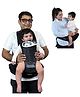 Little Pea 6-in-1 Removable Hip-Seat Baby Carrier Ergonomic, Adjustable,with extra Back Support Up to 20 kg - Black
