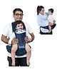Little Pea 6-in-1 Removable Hip-Seat Baby Carrier Ergonomic, Adjustable,with extra Back Support Up to 20 kg - Blue