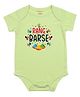 FFlirtygo Holi Theme Cotton Half Sleeves Rang Barse Printed Onesie -Green