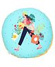 Sivya by Home Reversible Printed Cute Shaped Cushion for Kids - Teal Blue Round