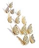Bubble Trouble 12pcs 3D Gorgeous Shiny Gold Butterfly Stickers with Sticking Pads- (Golden, Set of 12)