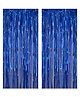 Bubble Trouble Blue Foil Curtain 2 Pc for Boys Birthday Decoration Or Birthday Decoration Items