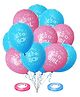 Bubble Trouble Its A Boy & Its A Girl Printed Pink Blue Balloons, Baby Shower Decorations Balloons (Pack of 32)