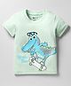Bodycare Cotton Knit Half sleeves T-Shirt With Crocodile Print - Light Green