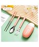 LuvLittle Travel Kawaii Cutlery Set- Pink
