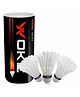 Woke Birdie Feather Badminton Shuttlecock White Colour (Set of 3pcs) Ideal for tournaments,Professional Practice, Indoor/Outdoor Games