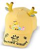 Babymoon Cotton Giraffe Designed Cap - Yellow