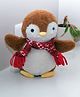 DukieKooky Kids Brown & White Scarfy Penguin Soft Toy - Height 25 cm