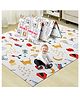 Zest 4 Toyz Play Mat For Baby Zoo Double Sided Waterproof & Extra Large Anti-Slip Folding Mats Infant Gym Water Resistant Play & Crawl Carpet For Babies - White