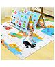 Zest 4 Toyz Play Mat For Baby ABC Double Sided Waterproof & Extra Large Anti-Slip Folding Mats Infant Gym Water Resistant Play & Crawl Carpet For Babies - Light Blue