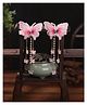 Ziory Butterfly Designed Tassel Hair Clips - Pink