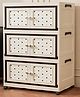 House of Quirk Multifunctional Folding Storage Box Cabinet with Doors and Wheels  Space-Saving Storage for Clothes Toys and More Ideal Mother and Child Clothing Organizer 3 Layer - 65cm
