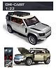 ADKD 1:22 Scale Die Cast Land Rover Defender Car Model Metal Car with Openable Doors & Pull Back with Sound and Light - (Colour May Vary/ Random Color)