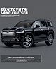 ADKD 1:24 Scale Die Cast Toyota Land Cruiser Car Model Metal Car with Openable Doors & Pull Back with Sound and Light - (Colour May Vary/ Random Color)