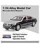 ADKD 1:24 Scale Die Cast Mercedes Benz Maybach Car Model Metal Car with Openable Doors & Pull Back with Sound and Light - (Colour May Vary/ Random Color)