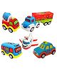 ADKD Unbreakable Pull Back Vehicles Crawling Toy For Kids & Children Power Friction Cars Pack of 5 - (Color May Vary)