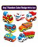 ADKD Unbreakable Pull Back Vehicles Crawling Toy For Kids & Children Power Friction Cars Pack of 7  - (Color May Vary)