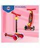 NHR 4 Leval Adjustable Height Smart Kick Scooter With LED Light Up Wheels | Foldable Scooter With PU Wheelsand Brakes | Kick Scooter For Kids 2+ Year