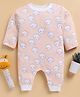 Wonderchild Full Sleeves Face Printed Romper - Fawn