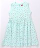 Babyhug Single Jersey Knit Sleeveless Frock with Floral Print - Navy Blue