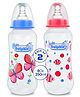 Baby Dolphin Anti-Colic Plastic Feeding Bottles | Pack of 2 |Liquid Silicone Nipple | Anti-Colic | Baby Feeder | Baby Milk Bottle| BPA Free| 250ml + 250ml| Blue & Red.