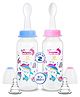 Baby Dolphin Anti-Colic Plastic Spoon Feeding Bottle | 250ml + 250ml | Pack of 2 | Liquid Silicone Nipple | BPA Free| Anti-Colic | Baby Spoon Feeder | Baby Milk Bottle | Blue & Pink.