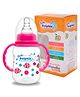 Baby Dolphin Anti-Colic Plastic Feeding Bottle 125ml with Handle | Pack of 1 | Liquid Silicone Nipple | BPA Free| Anti-Colic | Handle Feeding Bottle | Baby Milk Bottle | Pink.