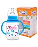 Baby Dolphin Anti-Colic Plastic Feeding Bottle 125ml with Handle | Pack of 1 | Liquid Silicone Nipple | BPA Free| Anti-Colic | Handle Feeding Bottle | Baby Milk Bottle | Blue.