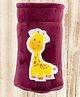Mittenbooty Baby Broad Neck Bottle Cover for feeding Bottle upto 260 ml & 330 ml Giraffe Patchwork - Wine