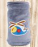 Mittenbooty Baby Broad Neck Bottle Cover for Feeding Bottle upto 150 ml Helicopter Patchwork - Grey