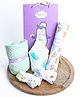 Moms Home Organic Cotton Baby 6 Items Towel Swaddle 6 Items Combo