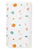 Zizuka 100% Cotton Muslin Swaddle for Newborn Baby Snail Print - Orange & White