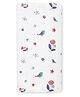 Zizuka Cotton Muslin Swaddle Towel for Baby Bird Print - White Pink & Purple