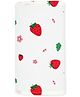 Zizuka Cotton Muslin Baby Swaddle Wrap Strawberry Print - Red