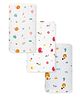Zizuka Cotton Muslin Swaddle Wrap Butterfly & Tiger Print Pack of 3 - Red