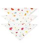 Zizuka Soft Cotton Muslin Face Wipe Cloths for newborn Pack of 3 -Multicolour