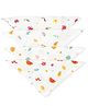Zizuka Soft Cotton Muslin Washclothe for newborn baby Pack of 4 -Multicolour L 21 x B 21 cm