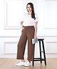 Bella Mama Full Length High Coverage Rib Knit Pant - Brown
