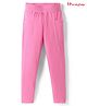 Honeyhap Premium Cotton Elastane Knit Full Length Solid Color Jeggings  with Bio Finish - Pink