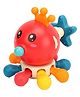 HAPPY HUES Octopus Rattle & Teether Toy  Sensory Montessori Baby Toy for 6 Months+- Red