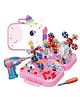 Happy Hues Unicorn DIY Electric Drill Screw Tool Set-Mosaic Puzzle 228pcs- 3D STEM Educational kit for Kids Construction and Building Block Kit