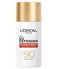 LOREAL PARIS UV Defender Invisible Resist Daily Sunscreen Spf50+ Pa+ 50 ml | Lightweight, Waterproof, Sweatproof & Protects From Pollution & Dust