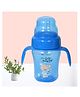Tinny Tots Baby Premium 2 In 1 Straw Spout Fedding Bottle 210ml for Feeding Water Milk Liquids Unbreakable Feeder Sipper BPA Free (Blue)