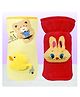The Cheeky Kidzz Pack of 2 New Born Baby Nursing Feeding Bottle Cover With Soft Stretchable Velvet Attractive Cartoon Design 150 ML-250 ML Glass Steel Feeders Covers